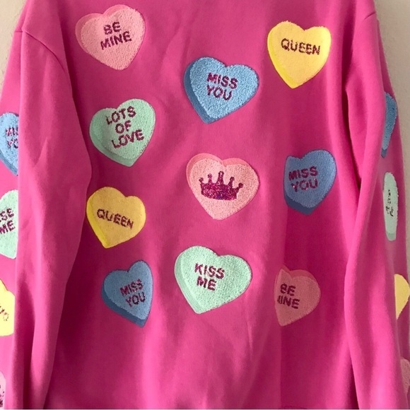 better together Valentine Sweatshirt Candy Hearts Conversation - Picture 8 of 11
